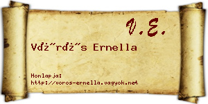 Vörös Ernella névjegykártya
